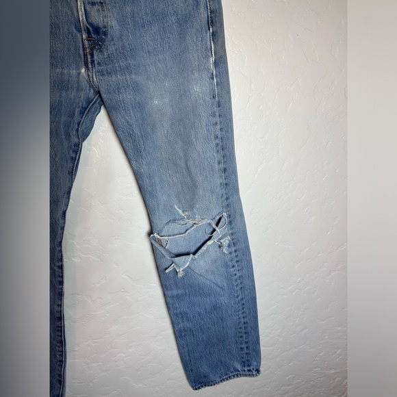 Vintage Levi’s 501 WPL 423 Button Fly Blue Light Wash Jeans Men Women Sz W30 L30 - Picture 2 of 13